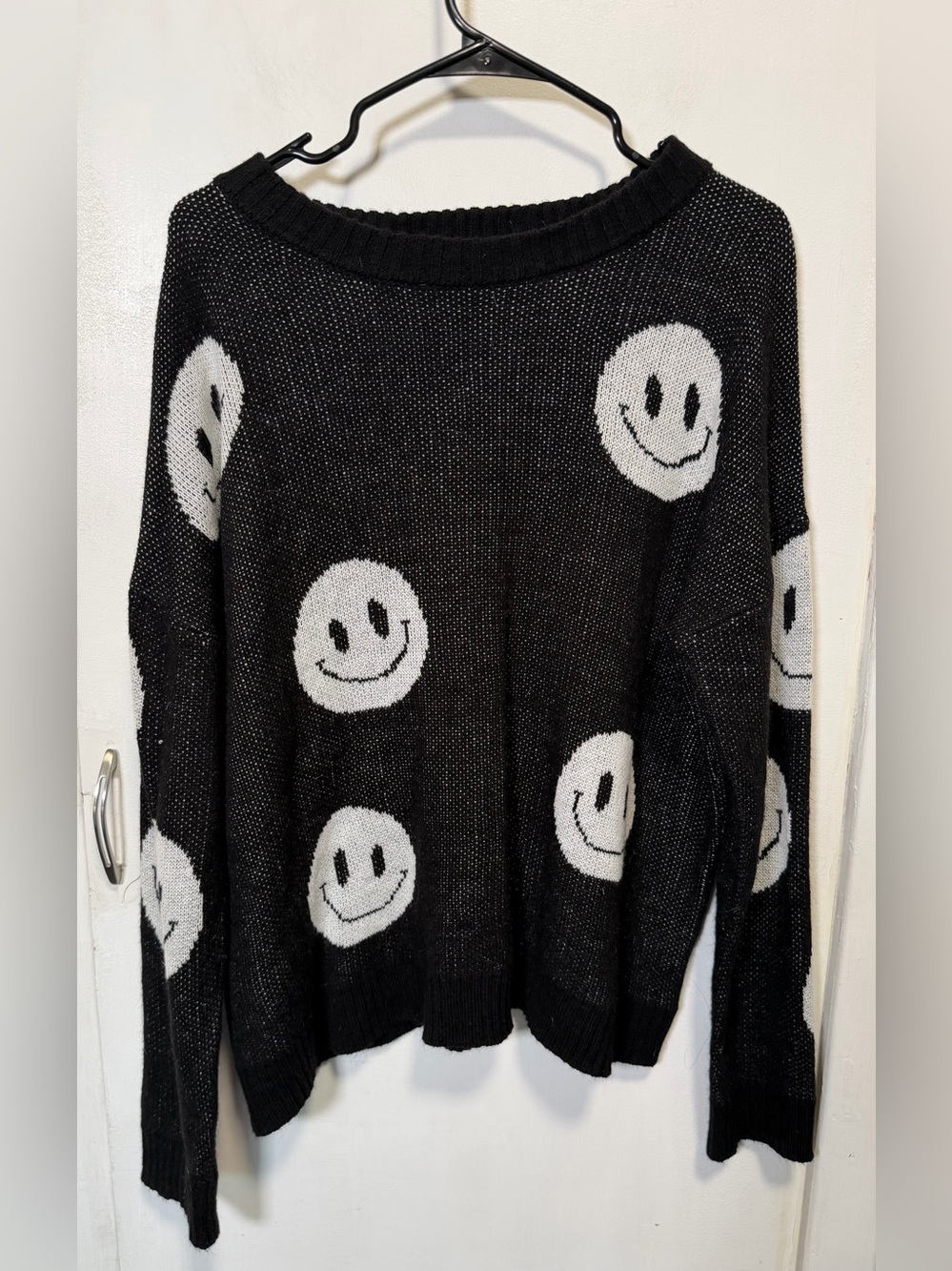Just Polly Smiley Face Sweatshirt